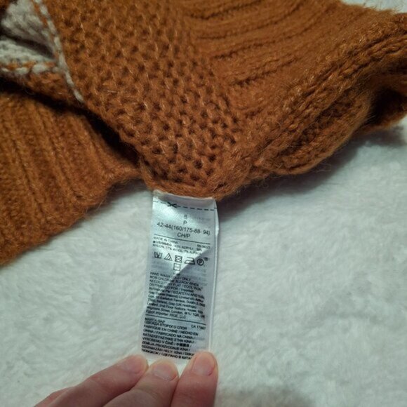 GAP Striped Sweater Sz S Alpaca Wool Colorblock Slouchy Neutral Minimalist - Picture 11 of 14